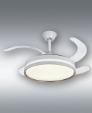 Fan DC Alaska in White and Gold, product view, ref. CRF21850-BG