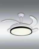 Fan DC Sylph in White and Custom Color: Black, product view, ref. CRF21850-BXN