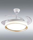 Fan DC Sylph in White + Gold, product view, ref. CRF22660-BG
