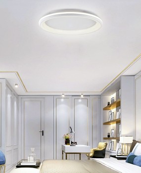 Plafonnier LED 90W Moderne Semi Encastré Lampe de Plafond Blanc 5 têtes  Luminaire Plafonnier Carré pour Salon Bureau Salle à Manger Chambre  Éclairage