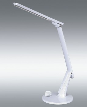 Wilit - U2 5W Lampe de bureau LED, Lampe de chevet avec écran dimmable,  Réveil, Calendrier, Affichage de la température, 3 niveaux de luminosité,  Contrôle tactile, Marron [Classe énergétique A++] - Lampes